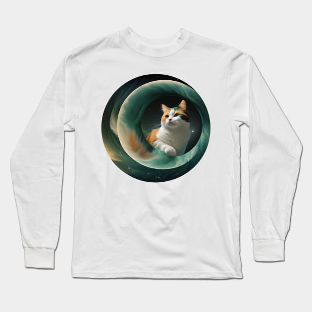 Feline Fashion: Cute Cat Shirts for Ladies Long Sleeve T-Shirt by laverdeden